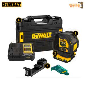 디월트 20V MAX 아토믹 크로스라인 그린레이저 레벨기 키트 DCLE34021D1 2.0Ah 배터리 1개 세트