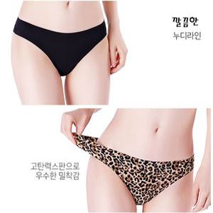 누드 심플 티팬티 누디T라인 호피팬티 2사이즈