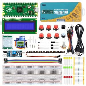 KUONGSHUN 라즈베리 파이 피코 스타터 키트, 브레드보드 I2C 1602 LCD 디스플레이 모듈 포함