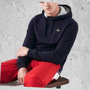 매장정품 라코스테 LACOSTE 플리츠 기모 후드 티셔츠 SH2128 - 네이비 1743537