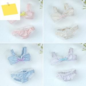 112 BJD 인형용 코튼 나비넥타이 비키니, 귀여운 수영복, 목욕 가운, DIY 옷, 여름 20cm