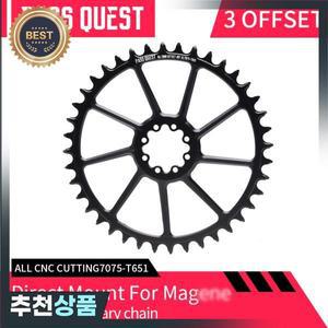 PASS QUEST 자전거 체인링 8 볼트 다이렉트 마운트 좁은 와이드 Magene 동력계 크랭크용 3mm 오프셋 40