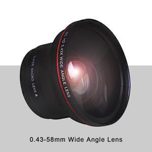58MM 0.43x Canon EOS Rebel T6s T5 SL1 1100D 650D 용 전문 HD 광각매크로 부분 렌즈