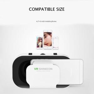 VR SHINECON BOX 5 미니 안경 3D 가상 현실 헤드셋 구글 카드보드 스마트폰용