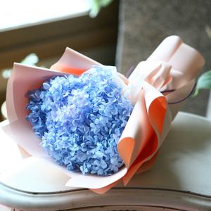 블루 수국 프리저브드 꽃다발 생화택배 꽃정기구독 꽃배달 서비스 여자친구 와이프 생일 결혼기념일
