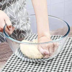 대형 유리볼 A.두꺼워짐_2.7L_약9.0인치 샐러드볼 투명 베이킹 주방 뚜껑 내열