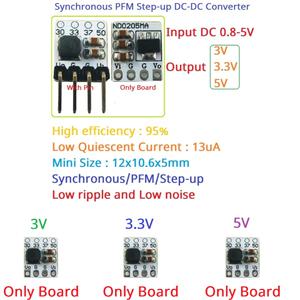호환 미니 0.8V-5V  3V 3.3V 5V 부스트 전압 조절 보드 저전력 소비 고효율 DC-DC 스텝 업 컨버터 모듈