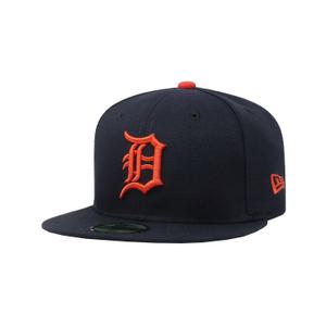 뉴에라 [슈즈네][정품] MLB 어센틱 디트로이트 타이거스 로드(어웨이) 야구모자 사이즈캡 메이저리그 선수모자 5950-타이거스-18ROAD