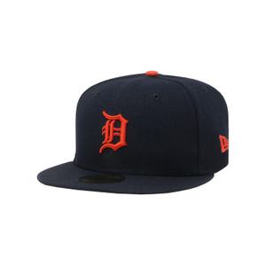 뉴에라 [슈즈네][정품] MLB 어센틱 디트로이트 타이거스 로드(어웨이) 야구모자 사이즈캡 메이저리그 선수모자 5950-타이거스-17ROAD