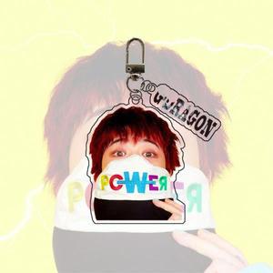 2개/대 KPOP 아이돌 G-Dragon 새 앨범 전원 아크릴 키 체인  양면 프린팅 열쇠 고리 GD 팬 선워터 컬렉션