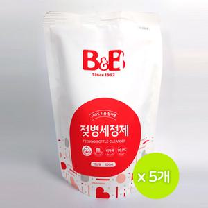 비앤비 젖병세정제 액상타입(리필형) 500ml x 5개