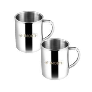 스텐레스 이중 컵 300ml 2개 스텐컵 양치컵 등산컵