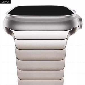 URVOI 애플 워치용 링크 팔찌, 울트라 2 밴드, 49mm, 316L 스테인리스 스틸 스트랩, 아이워치 손목 마그네