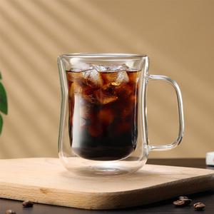 도노본 이중 내열 유리컵 홈카페 머그컵 400ml 2개
