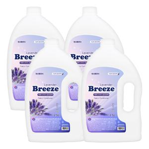 워시클리닉 라벤더브리즈 섬유유연제 2.5L x 4개 대용량 정전기방지