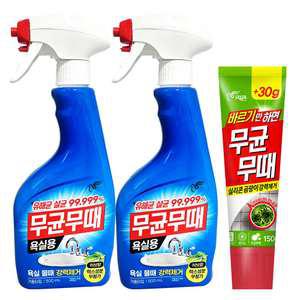 피죤 무균무때 욕실용세정제 500ml x2개+곰팡이젤 120g x1개