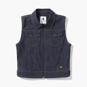 [르꼬끄골프]조끼 KQF GP122LWV21-NAVY 여성 풀집업 데님라이크 베스트 / NAVY