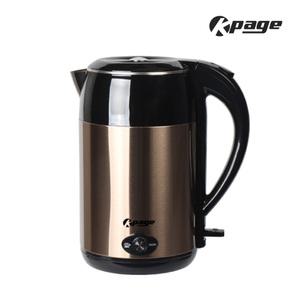 케이페이지 이중단열 무선 보온전기포트1.8L KEP-S18B 브라운골드