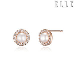 [엘르주얼리] 14K PLATED 심플 원형 진주 귀걸이 ELGPEE520