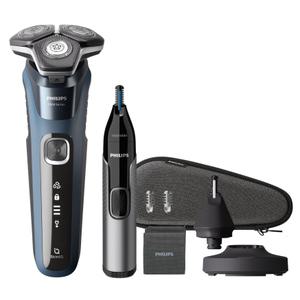 PHILIPS 필립스 SkinIQ 5000 시리즈 전기면도기 S5880/33 오션 블루 + 코털트리머(NT3650) 구성
