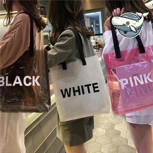 [라일리] Rly 감성 여름 바캉스 투명 비치 백 가방 피크닉