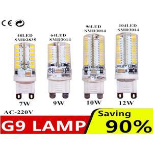 할로겐 샹들리에 조명 교체용 LED 전구 G9 램프 SMD2835 옥수수 9W 15W 20W 110V 220V 80W