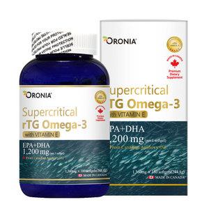 오로니아 초임계 알티지 오메가3 비타민E 1360mg 180캡슐 캐나다산 하루 한알 6개월분 rTG Omega-3