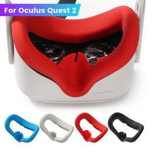 VR 실리콘 마스크 커버 페이스 패드 쿠션 Oculus Quest 2 장치 액세서리 용 보호 아이