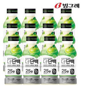 빙그레 더단백 워터 프로틴 청사과 드링크 400ml (12입) 단백질 음료
