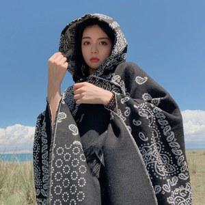 몽골 판초 후드 가을 자켓 망토 판초후드 참고 초원 사막 어깨숄