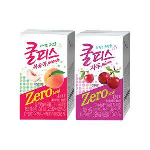 [동원] 쿨피스 제로 테트라 복숭아 자두 140ML x 24입 음료 음료수