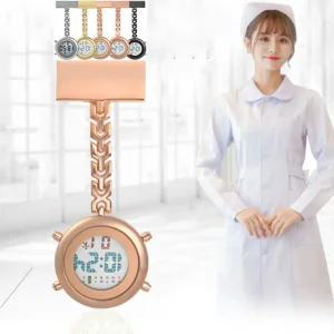 키밍 디지털 간호사 시계 근무용 다용도 걸이형 클립 용품 수능 손목 초시계 방수 의사 스틸 주머니