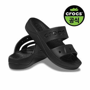 [보리보리/크록스 슈즈]크록스공식 여성 BAYA PLATFORM SANDAL BK (25S