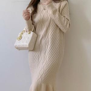 [오노마] ONM G125872_꽈베기 니트 롱원피스  9206707)