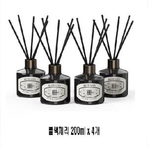대용량 고급 실내 퍼퓸 디퓨저 추천 200ml x 4개-블랙체리-매혹적인 향기 사무실 학교 아로마 방향제 선물