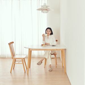 이노센트 엔젤라 HPM 원목 원형 반원형 2인 4인 식탁 의자 벤치 모음