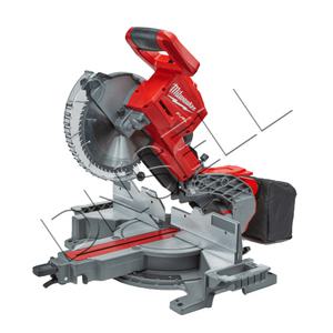 밀워키 M18 FMS254-0 충전 슬라이딩 각도절단기 베어툴 10인치 원형톱 전동공구