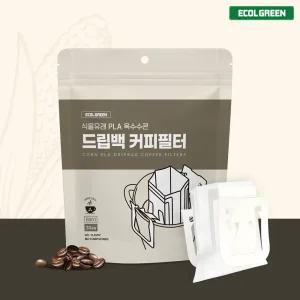 150매(30매x5팩) 펄프냄새, 미세프라스틱 없는 커피 드립백필터 생분해 여과지 핸드드립백