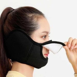 검정 김서림 용품 마스크 방지 안면 패션 귀마개 방한 도톰 커플 풀커버 따듯한