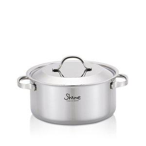 [한일스텐레스]샤인 Shine 통3중 24cm 스텐 양수냄비 /국냄비/인덕션용냄비/큰냄비