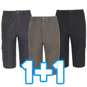 원플러스원 남자 7부바지 반바지 쿨링 밴딩 등산복 남성 무지 기능성 건빵바지 카고 하의 빅사이즈