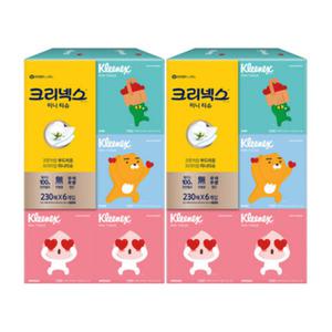 크리넥스 미니 티슈 X 카카오프렌즈 230매 6개입 2팩