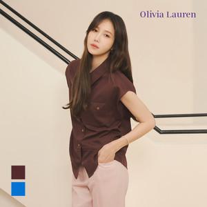 [올리비아로렌] 셔츠카라 드랍 블라우스_VOCNS3M4331
