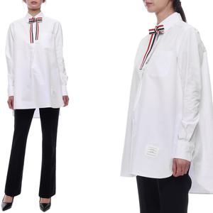 [롯데백화점]톰브라운 25SS 여성 보우 타이 블루종 셔츠 (FLL139A 06496 100 25S)