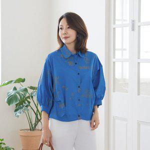 엄마옷 마담4060 레터링나염자켓 여름자켓 셔츠-ZBL2505050-