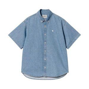 [정품] 칼하트 WIP 숏슬리브 루카스 셔츠 블루 블리치드 Carhartt S/S Lucas 셔츠블루 Bleached 943232