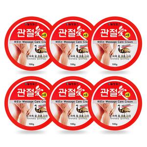 웰빙헬스 관절애 마사지크림 100g 6개 에뮤오일 쿨크림 맛사지