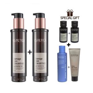 에스테티카 데미지 케어 컨센트레이트 오일 에센스 120mlX2+여행용 30mlX2+릴렉스 헤어마스크 100ml+약산성 쿨샴푸 150ml