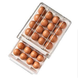 미끄러짐 없는 32구 계란 보관용기 트레이 케이스 슬라이딩 에그 박스 왕란 특란