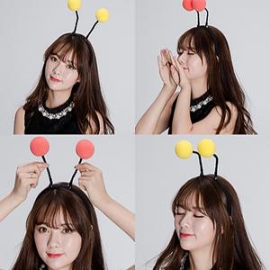 학예회 재롱잔치 의상소품 스펀지더듬이머리띠 더듬이 동물머리띠 개미머리띠 연극소품 곤충머리띠 꿀벌머